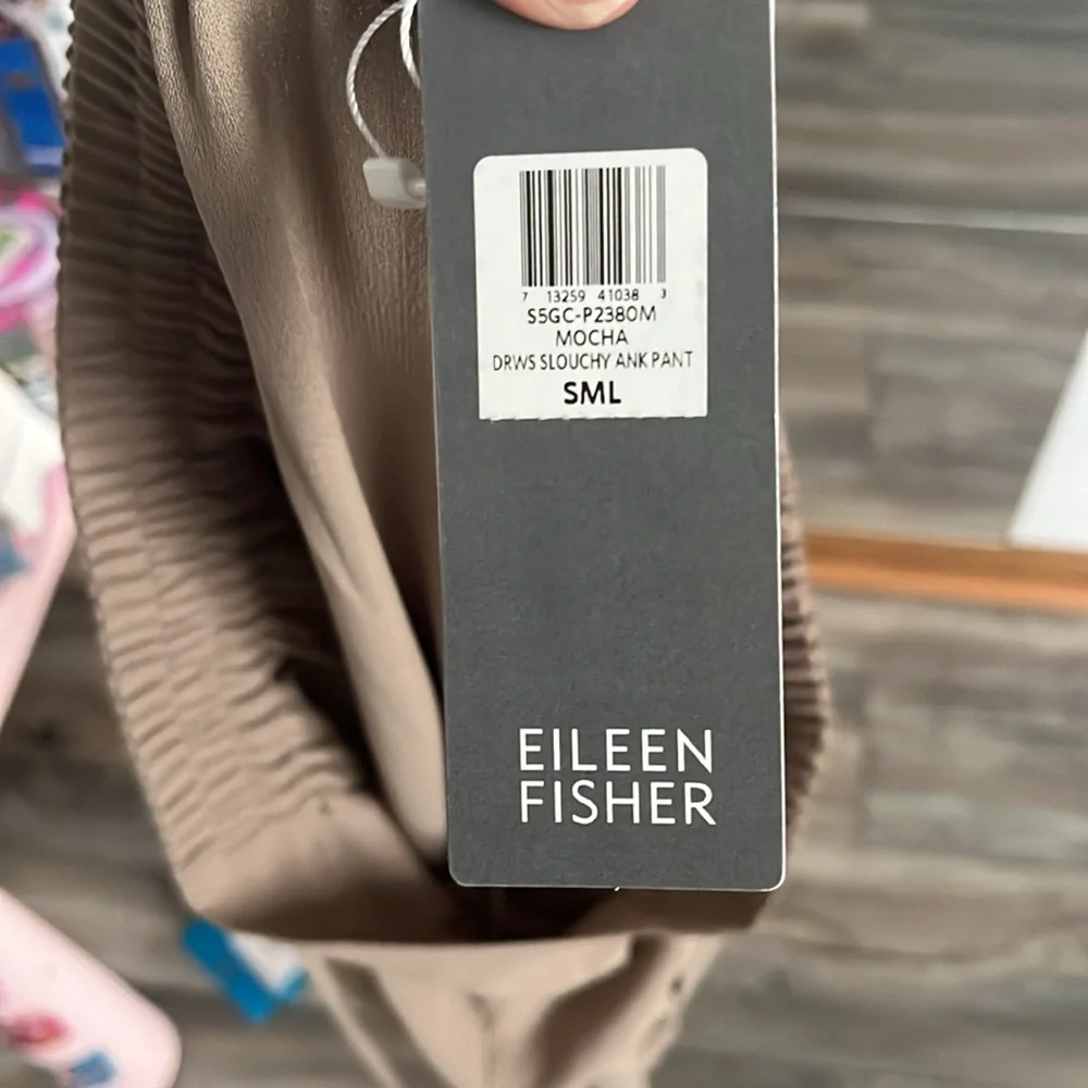 Eileen Fisher 100% Silk Ankle Pants NWT Small - Picture 8 of 8